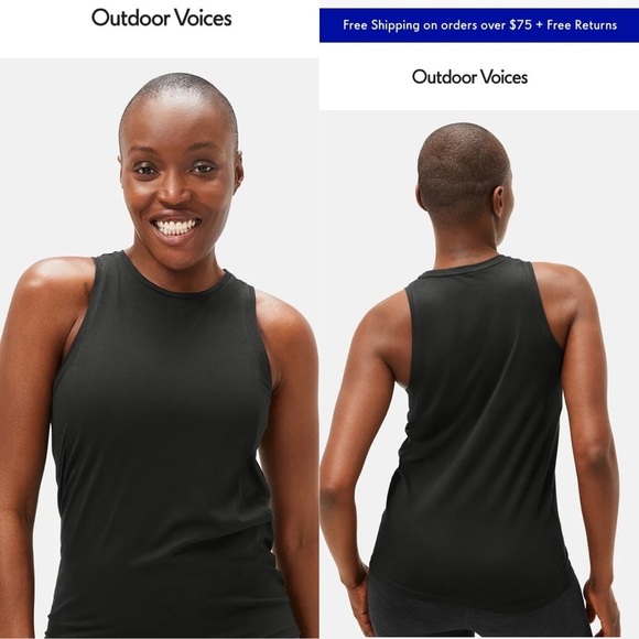 Outdoor Voices Cloudknit All Day Tank Black Medium - Picture 5 of 5